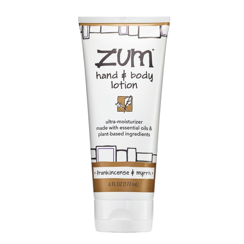 ZUM Indigo Wild Zum Hand & Body Lotion - Natural Hand Lotion for Dry Hands - Body Lotion for Women & Men - Body Moisturizers Include Shea Butter, Jojoba Oil & More - Frankincense & Myrrh Scent - 6 fl oz - Image 1