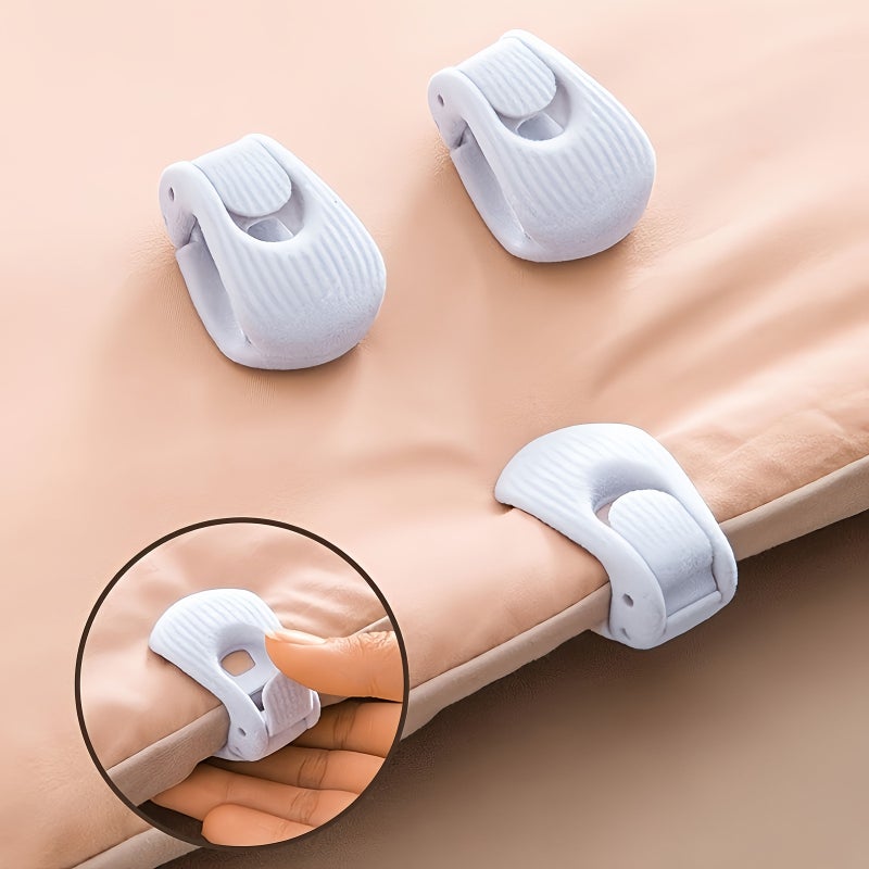 4pcs Bed Sheet Fasteners Azure Blue Shell Clip Strong Clamp Invisible Traceless Design for Thick Mattress - Image 2
