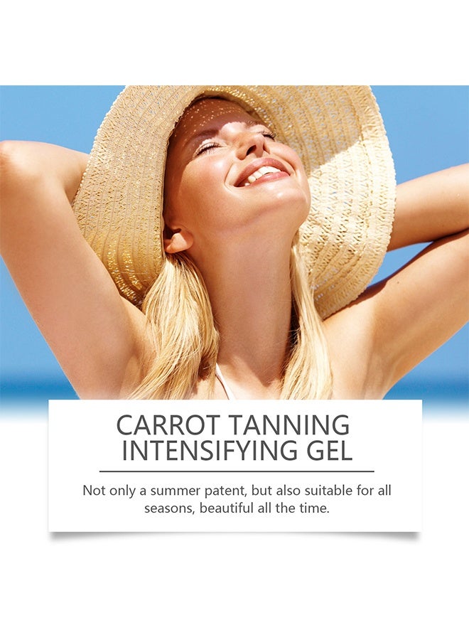 إيلهو جل تكثيف تسمير الجزر ، بزيت الجزر الطبيعي وفيتامين ه ، محسن تسمير الشمس سريع المفعول للحصول على لون عميق وداكن يدوم طويلا ، مرطب ، ماء ، تركيبة مقاومة للوجه والجسم ، مثالي لجميع ألوان البشرة - Image 4