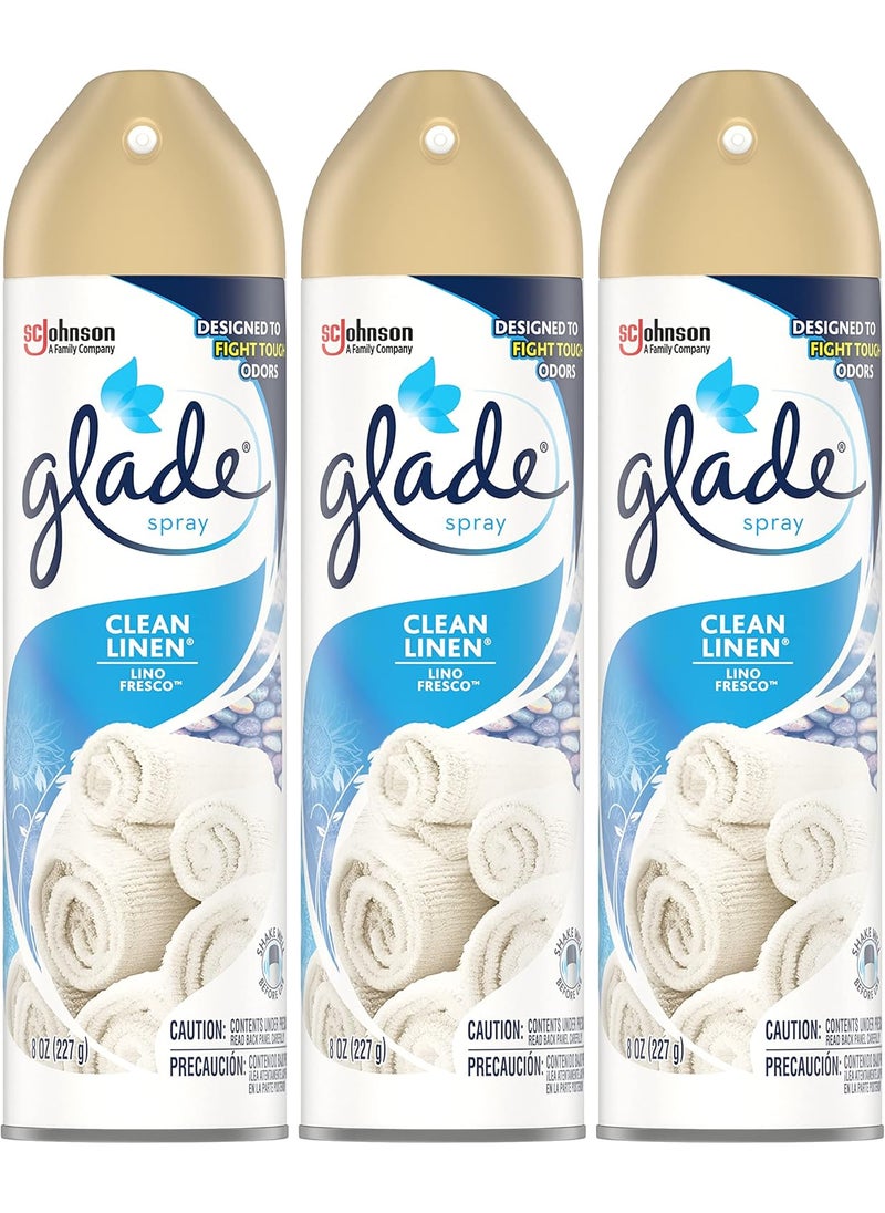 Glade Glade Air Freshener 8 OZ Pack  3  Clean Linen  - Image 1