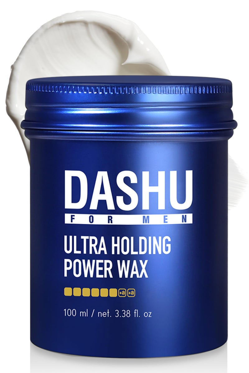 DASHU Ultra Holding Power Men Hair Wax Strong Hold | Long Lasting & Easy to Wash Edge Control Hair Styling Wax w/Collagen & Argan Oil 3.38 fl oz - Image 1