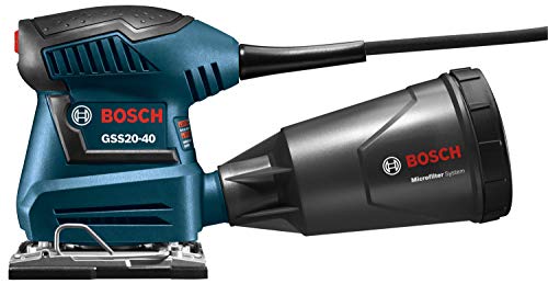 BOSCH GSS20-40 Orbital Finishing Sander 1/4-Sheet, 2 Amp, 12000 OPM with Dust Collector - Image 3