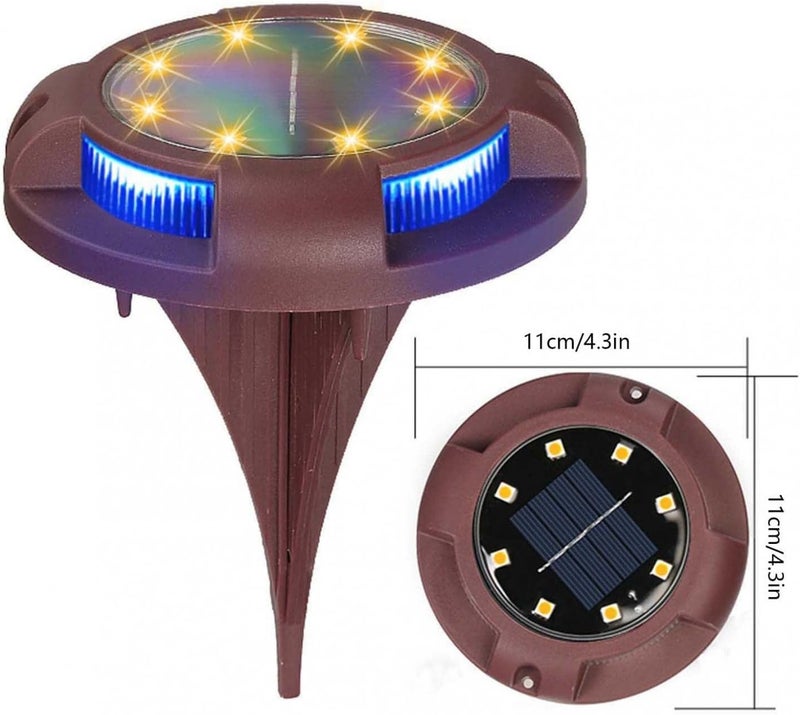 klarako Solar Ground Lights 4pcs Solar Lights Outdoor Waterproof Solar Garden Lights Outdoor InGround Lights Landscape Lighting Spring Summer Decor Lights For Yard, Patio, Walkway (D) - Image 2