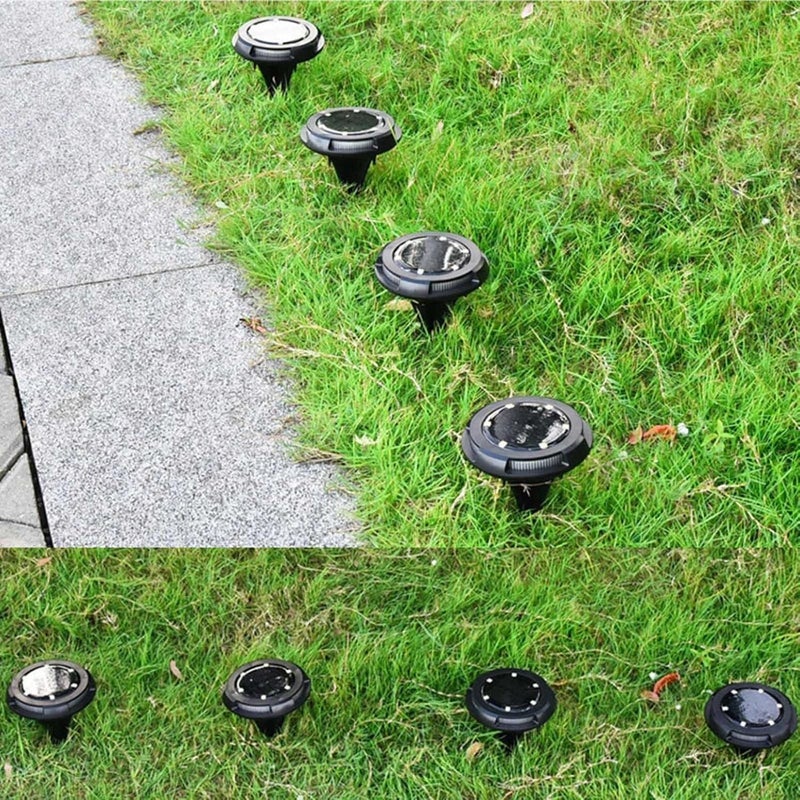 klarako Solar Ground Lights 4pcs Solar Lights Outdoor Waterproof Solar Garden Lights Outdoor InGround Lights Landscape Lighting Spring Summer Decor Lights For Yard, Patio, Walkway (D) - Image 4