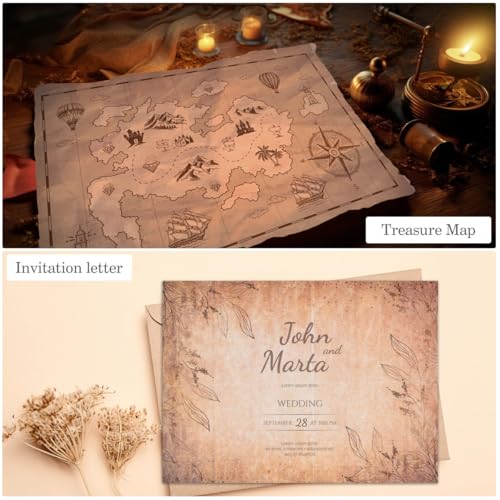 WLXTREE 48 Sheets Antique Paper - Classic Aged Vintage Paper - Old Looking Writing Letter Scrapbook Paper,Decorative Printer Paper for Invitation Art Craft Certificate A4 - Image 5