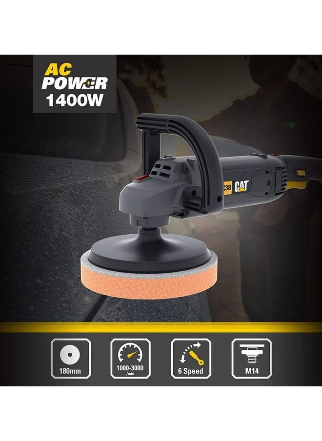 كاتربلر صاروخ تلميع CAT DX38 بقوة 1400 واط وقطر القرص 180 ملم.  - Image 2