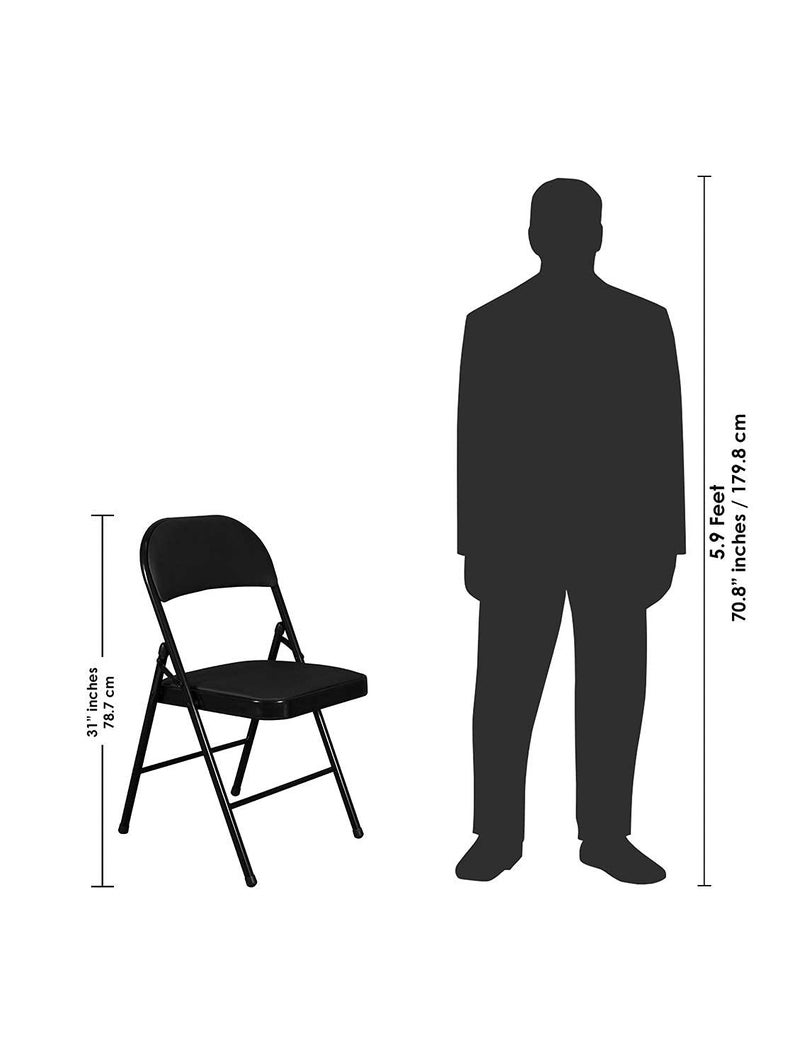 overa Foldable Chair Stylish Foldable Chair Portable Black Color Backrest Chair Event Chair NonSlip Foot Cover Dining Chairs Simple Foldable Chair Comfortable - Image 2