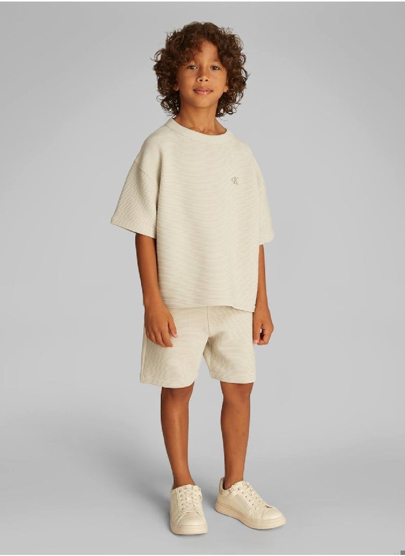 Calvin Klein Jeans - Boys' T-shirt And Shorts Set - Cotton Blend, Grey - Image 1