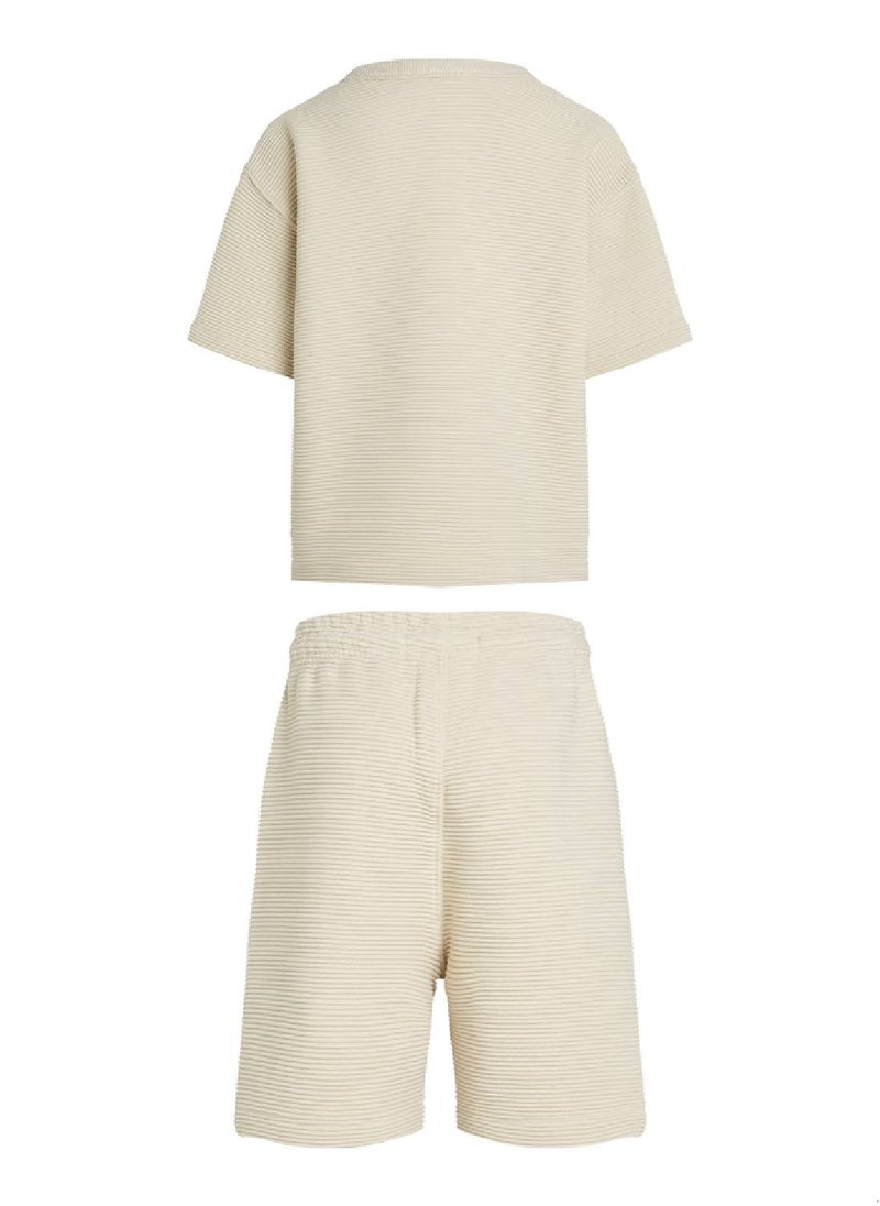 Calvin Klein Jeans - Boys' T-shirt And Shorts Set - Cotton Blend, Grey - Image 1