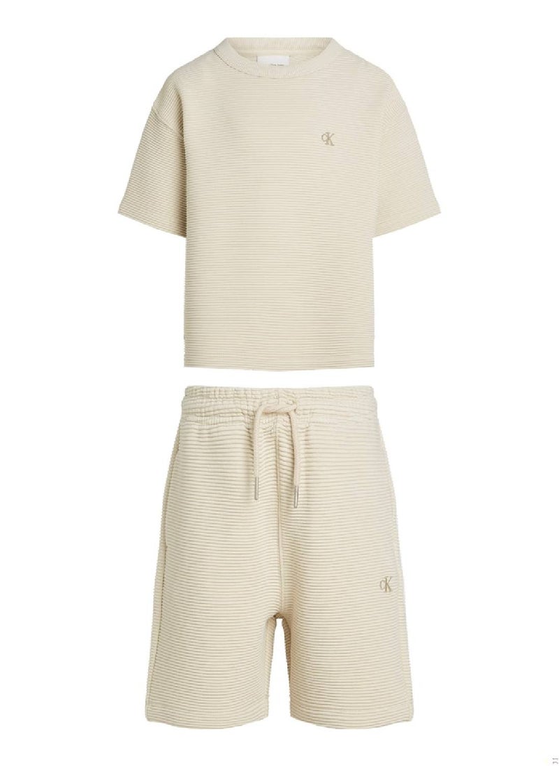 Calvin Klein Jeans - Boys' T-shirt And Shorts Set - Cotton Blend, Grey - Image 1