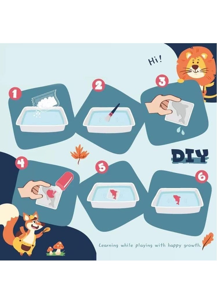 رات سو مجموعة لعب مع صندوق، مجموعة صنع DIY لصنع مخلوقات بحرية جيلي للأطفال الذين تتجاوز أعمارهم 6 سنوات، تشمل 12 لونًا و16 قالبًا.  - Image 5