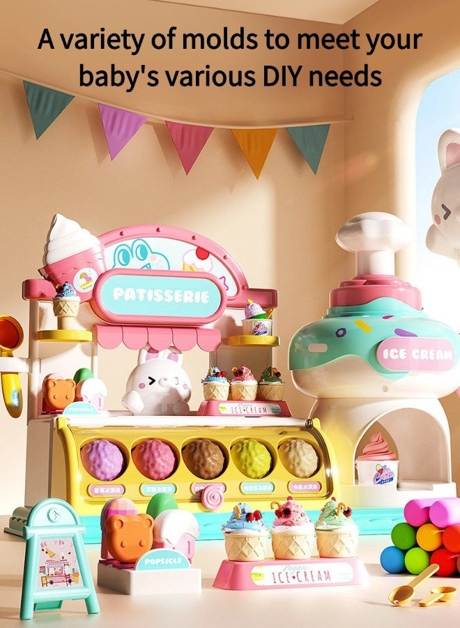 Vixplorn Clay/Dough, simulated ice cream toy store, creative ice cream clay mold, pretend play toys, suitable for children's simulated business toys, comes with 24 multi-colored clays, suitable for children aged 2+ toy gifts - Image 5