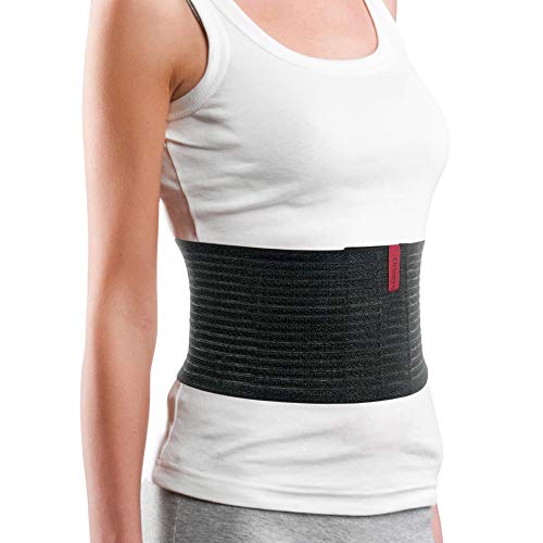 ORTONYX 6.25" Abdominal Binder for Men and Women/Postpartum Post-operative Post-surgery Wrap/Abdomen Navel Umbilical Hernia Support Belt / 524006 Black 3XL Plus Size - Image 1