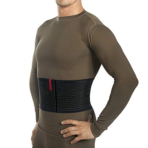 ORTONYX 6.25" Abdominal Binder for Men and Women/Postpartum Post-operative Post-surgery Wrap/Abdomen Navel Umbilical Hernia Support Belt / 524006 Black 3XL Plus Size - Image 2