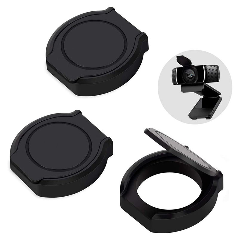 DELFINO Webcam Privacy Cover with Shutter Lens Cap Hood for Logitech HD Pro Webcams – Privacy & Security