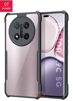 XUNDD Honor X9c 5G Case, SGS Drop Proof Certification Case, Soft TPU Bumper + Acrylic Clear Back Airbags Drop Protection Anti-Fall Case for Honor X9c 5G 6.78 inch, Clear/Black  - Image 1
