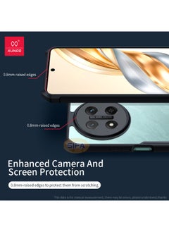 XUNDD Honor X9c 5G Case, SGS Drop Proof Certification Case, Soft TPU Bumper + Acrylic Clear Back Airbags Drop Protection Anti-Fall Case for Honor X9c 5G 6.78 inch, Clear/Black  - Image 3