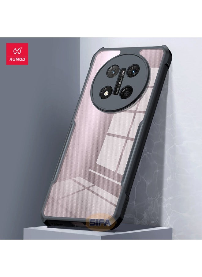 XUNDD - Honor X9c 5G Case, SGS Drop Proof Certification Case, Soft TPU Bumper + Acrylic Clear Back Airbags Drop Protection Anti-Fall Case for Honor X9c 5G 6.78 inch, Clear/Black - Image 1