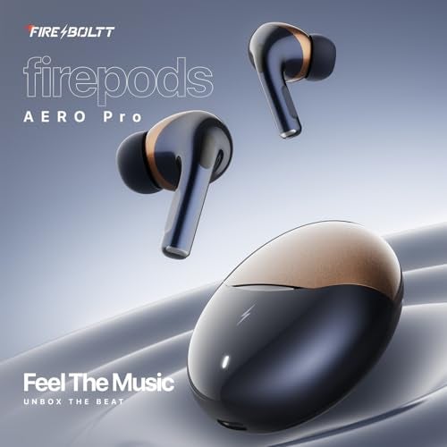 Fire-Boltt Aero TWS Earbuds Custom EQ, Wireless Bluetooth 5.4, Music & App Support, 50H Playtime, Fast Charging Case, 50ms Low Latency for Gaming, Touch Controls, IPX4 Waterproof, Clear Calls - E Blue - Image 2