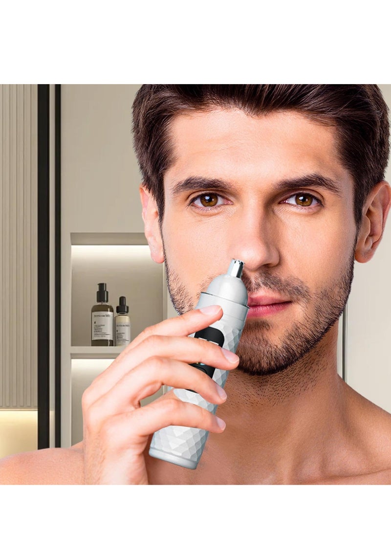 SYOSI Ear and Nose Hair Trimmer Clipper, Fast Charging Nose Trimmer, 4 X 3.5 X 12.5cm Nose Hair Clipper, Lightweight Electric Portable Trimmer Rechargeable, for Easy Cleansing (White)  - Image 5