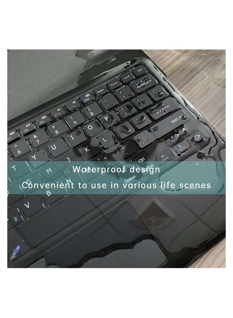 ELTRAZONE Keyboard Case for Samsung Galaxy Tab S7 FE 12.4" 2021 - Smart Wireless Waterproof Detachable Magnetic Tablet Trackpad Keyboard Cover for S7 FE SM-T730/T736 with S Pen Holder (Black) - Image 2