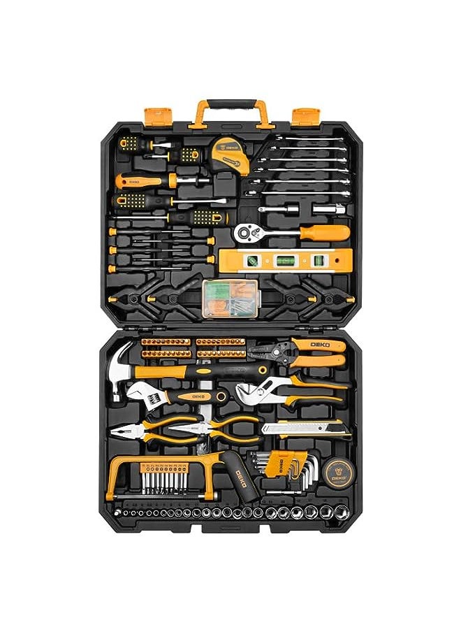 vesus Piece Socket Wrench Auto Repair Tool Combination Package Mixed Tool Set Hand Tool Kit with Plastic Toolbox Storage Case  - Image 2