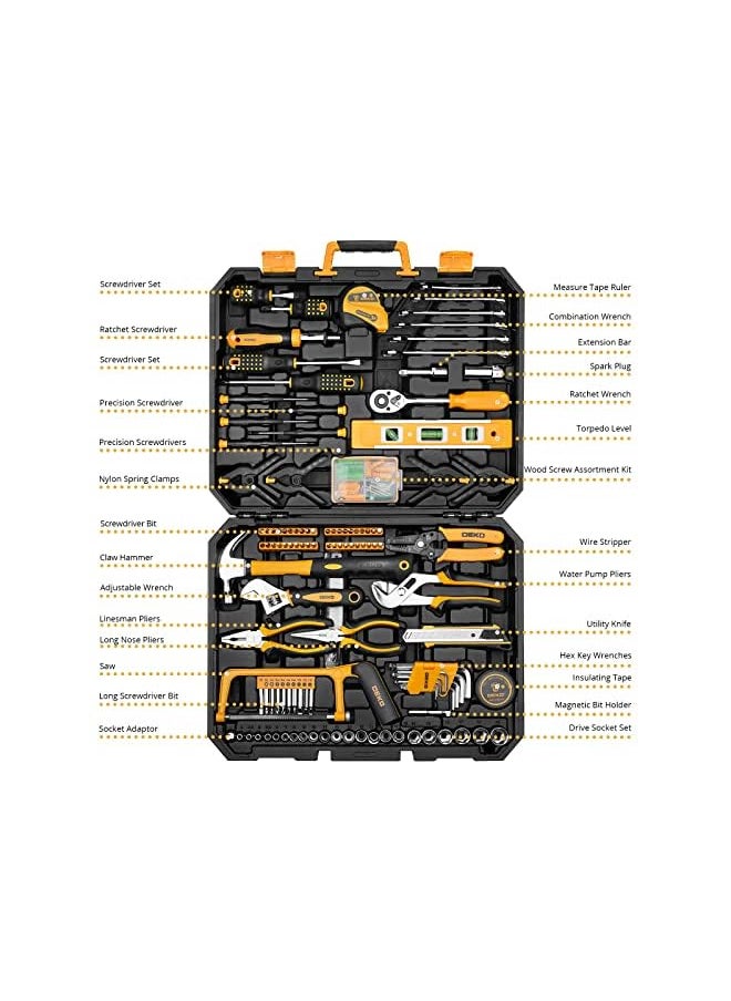 vesus Piece Socket Wrench Auto Repair Tool Combination Package Mixed Tool Set Hand Tool Kit with Plastic Toolbox Storage Case  - Image 3