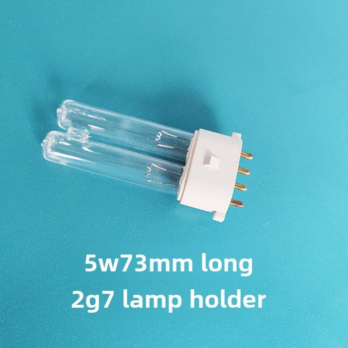 H-type ultraviolet disinfection lamp ultraviolet disinfection lamp sterilization quartz lamp kindergarten home appliance UV lamp(5W 73mm long 2G7 lamp holder) - Image 1