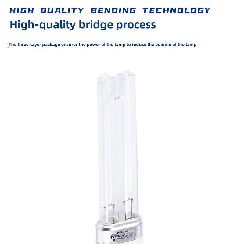H-type ultraviolet disinfection lamp ultraviolet disinfection lamp sterilization quartz lamp kindergarten home appliance UV lamp(5W 73mm long 2G7 lamp holder) - Image 5