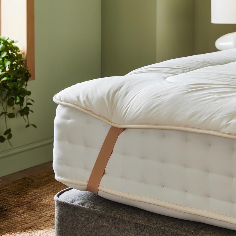 Woolroom Deluxe Wool Mattress Topper King Bed  Allergy UK Approved Temperature Moisture Control British Wool Bed Topper  100 Natural Luxurious Extra Comfort  Feather Down Alternative