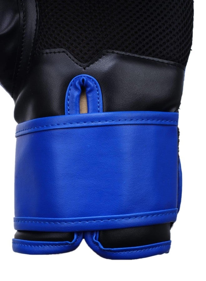 Snaga Sanga Leather Boxing Gloves for Training and Competition - Everlasting Durability for Men and Women | High-Impact, Protective Punching & Kickboxing Gloves (Blue, 12oz) - Image 5