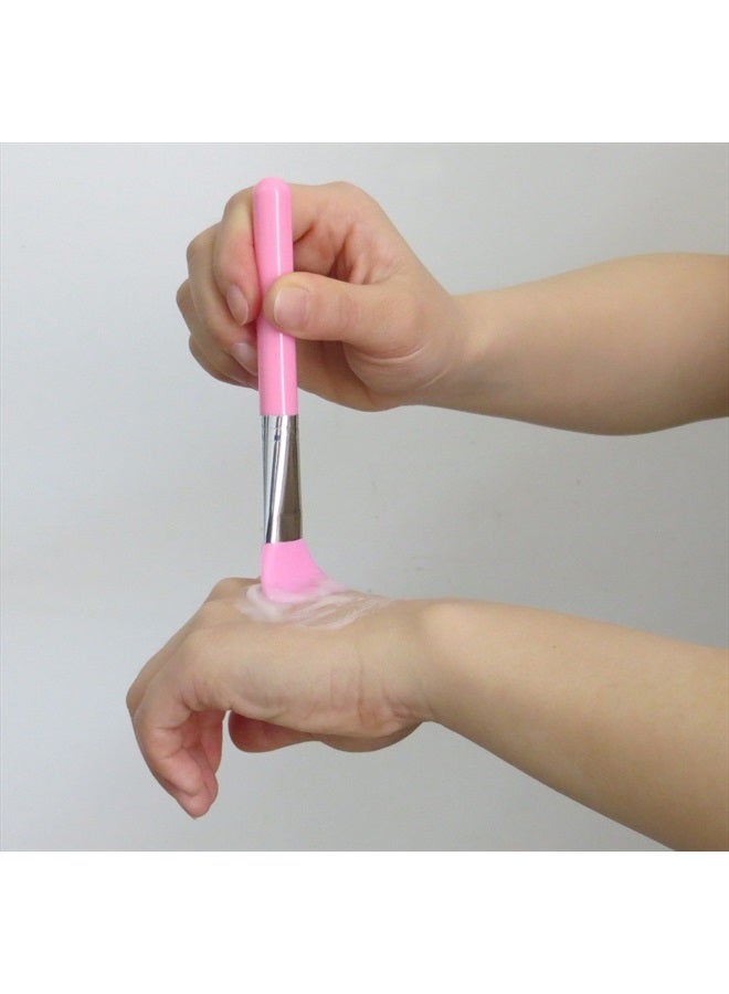 LORMAY 9 Pcs Silicone Makeup Brush Set: Applicator for Face Care, Eyeliner, Eyebrow, Eye Shadow, Lip Makeup and UV Epoxy Resin Crafts (Pink) - Image 5