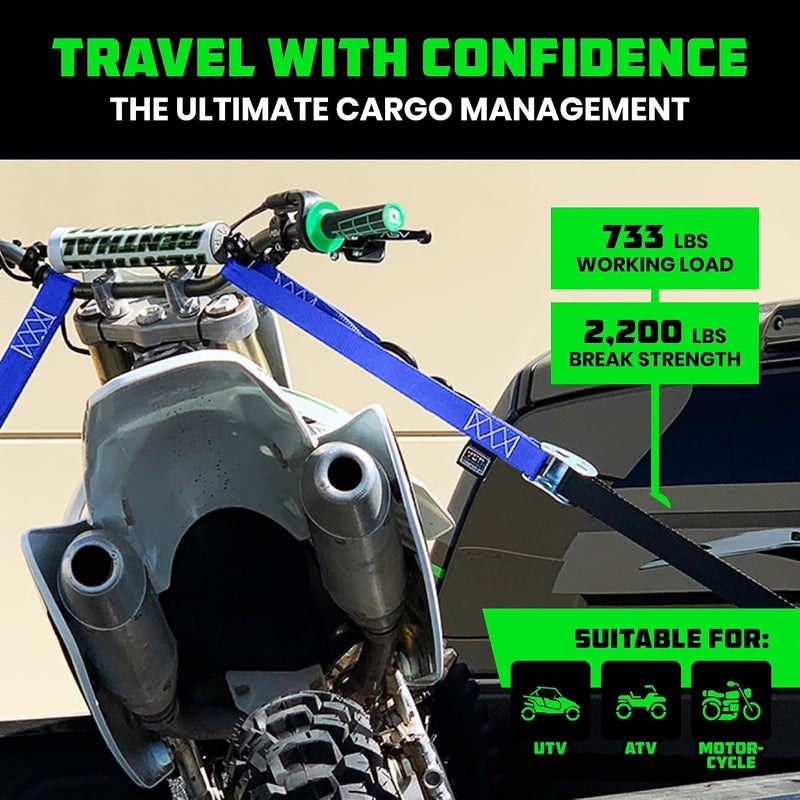 RHINO USA Motorcycle Tie Down Straps - 2 Pack - Image 4