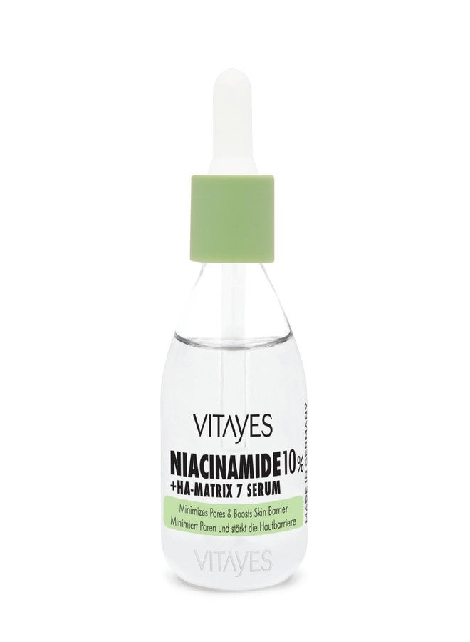 VITAYES b!right 10% Niacinamide Hyaluronic Acid Serum - Pore Refinement, Strengthening the Skin Barrier, Moisturizing, Anti Aging - for Radiant & Rejuvenated Skin - 1.01 Fl Oz - Image 1