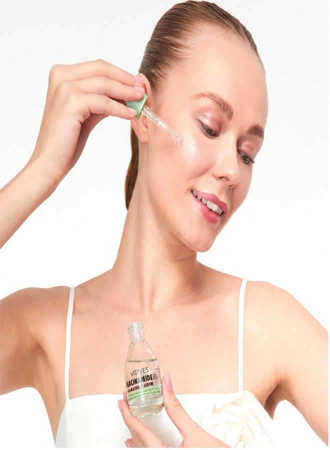 VITAYES b!right 10% Niacinamide Hyaluronic Acid Serum - Pore Refinement, Strengthening the Skin Barrier, Moisturizing, Anti Aging - for Radiant & Rejuvenated Skin - 1.01 Fl Oz - Image 3