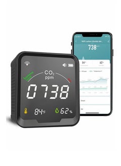 Excefore Smart CO2 Detector, WIFI Smart Home Carbon Dioxide Detector, Highly  Accurate Smart Air Quality Sensor, Portable Temperature Humidity Digital CO2 Meter For Indoor Home Office  - Image 1