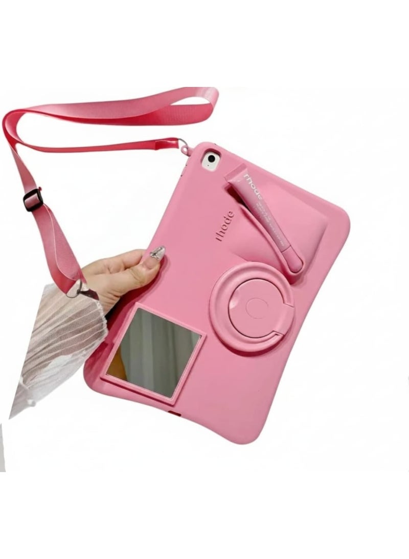 rhode 3D Lipstick Make-up Silicone Case For iPad 10.2 Inch iPad 9th Generation 2021/8th Gen 2020/7th Gen 2019 (lip Gloss + Rope included) - Image 1