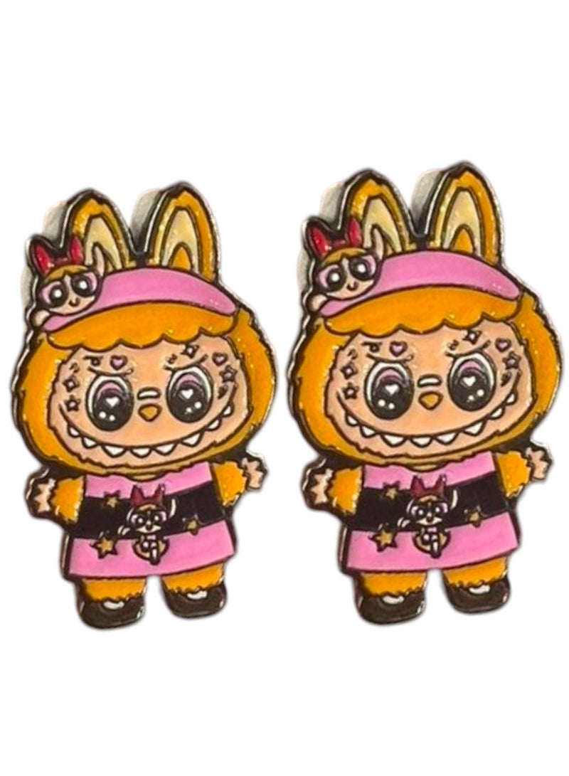 لابوبو قطعتان من ملصقات لابوبو المعدنية العشوائية لأجهزة الكمبيوتر المحمولة أو أي سطح أملس - Image 3