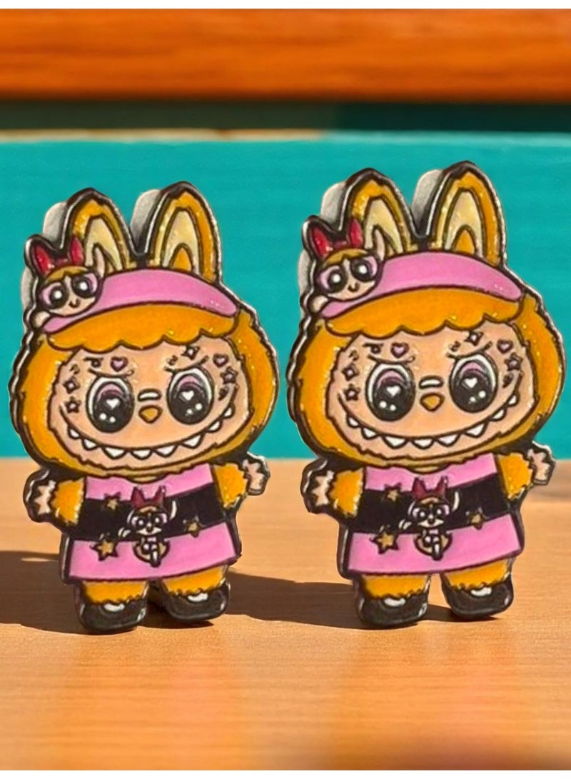 لابوبو قطعتان من ملصقات لابوبو المعدنية العشوائية لأجهزة الكمبيوتر المحمولة أو أي سطح أملس - Image 4