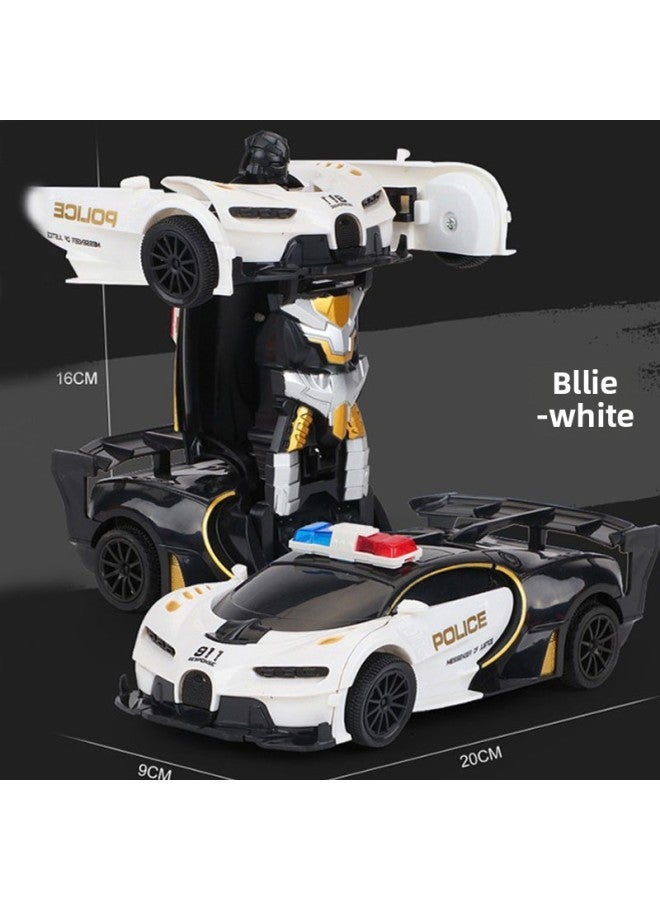 Product Impact Deformation Remote Control Car Model Toy Children Boy Gift Electric Deformation Robot Light-Color:Five-color Random Window Box Packaging-Proportion:1:24  - Image 3