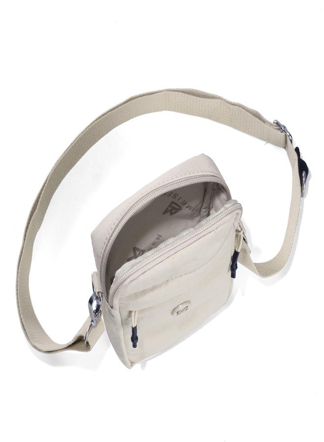 حقيبة كروس صغيرة للنساء من BAG IN مع جيب قابل للفصل - حقيبة كتف متعددة الألوان للسفر، حقيبة هاتف خفيفة الوزن مع حزام قابل للتعديل (كريمي) - Image 5