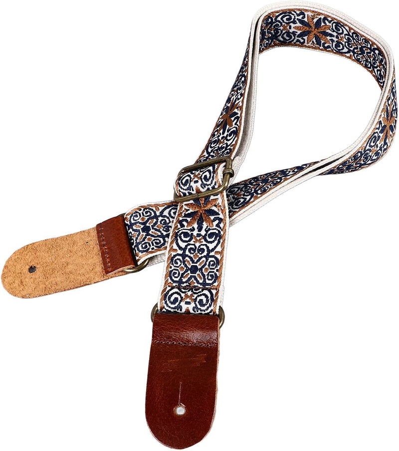 Tbest Ukulele Strap, Ethnic Style Embroidered Adjustable Ukulele Shoulder Strap String Instruments Accessories (Style 1 - Image 1