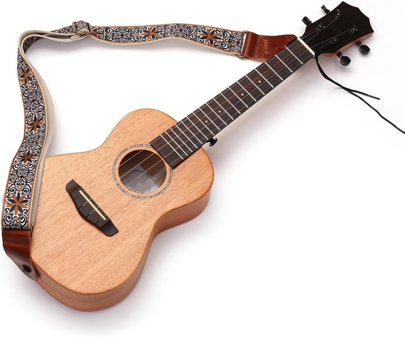 Tbest Ukulele Strap, Ethnic Style Embroidered Adjustable Ukulele Shoulder Strap String Instruments Accessories (Style 1 - Image 5