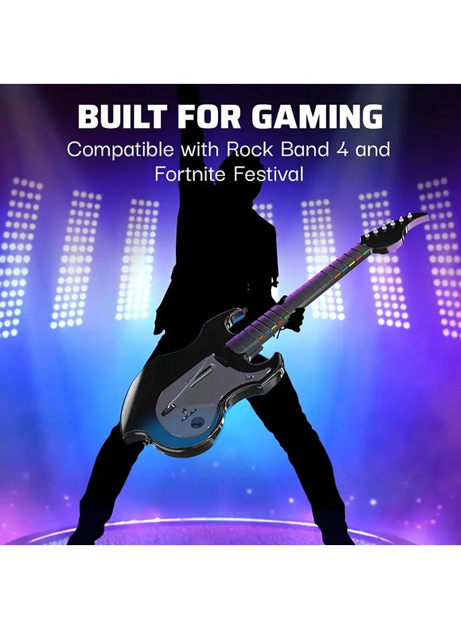 PDP RIFFMASTER Wireless Guitar Controller PS 5 and PS 4 - Black - Image 2