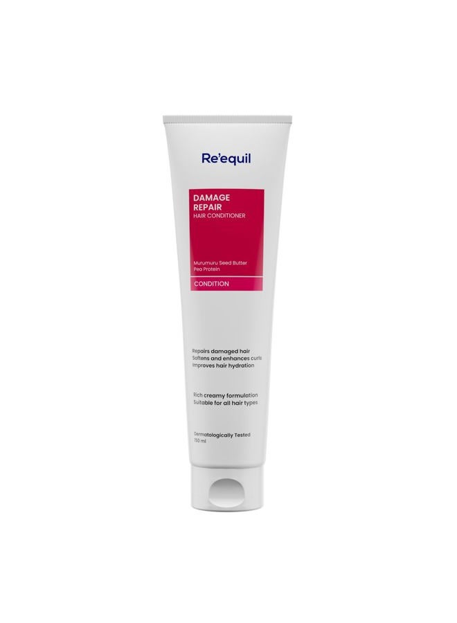 RE' EQUIL Damage Repair Conditioner With Murumuru Pea Protein Silicone Free Conditioner Repairs, Nourishes, And Detangles Hair Great For Curly, Damaged Hair 150ml,1 Count - Image 1