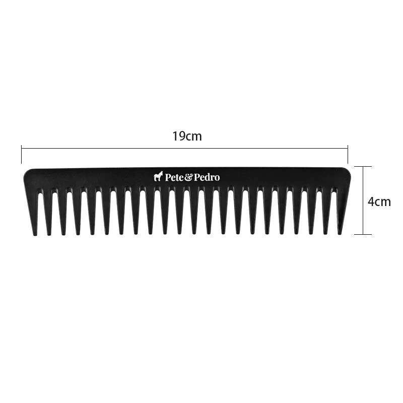 Pete & Pedro Wide Tooth Comb - Detangling & Hairstyling For Men & Women | Eliminates Knots & Tangles, Great For Wet/Fragile/Long/Thick Hair Types | Anti-Static, Black | As Seen on Shark Tank - Image 5
