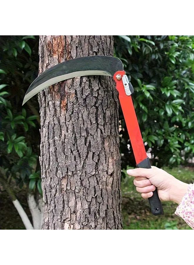 20 08in Manganese Steel Folding Sickle Manual Grass Trimming Weeding Harvesting Tool - Image 3