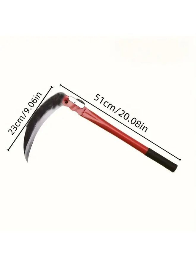 20 08in Manganese Steel Folding Sickle Manual Grass Trimming Weeding Harvesting Tool - Image 1