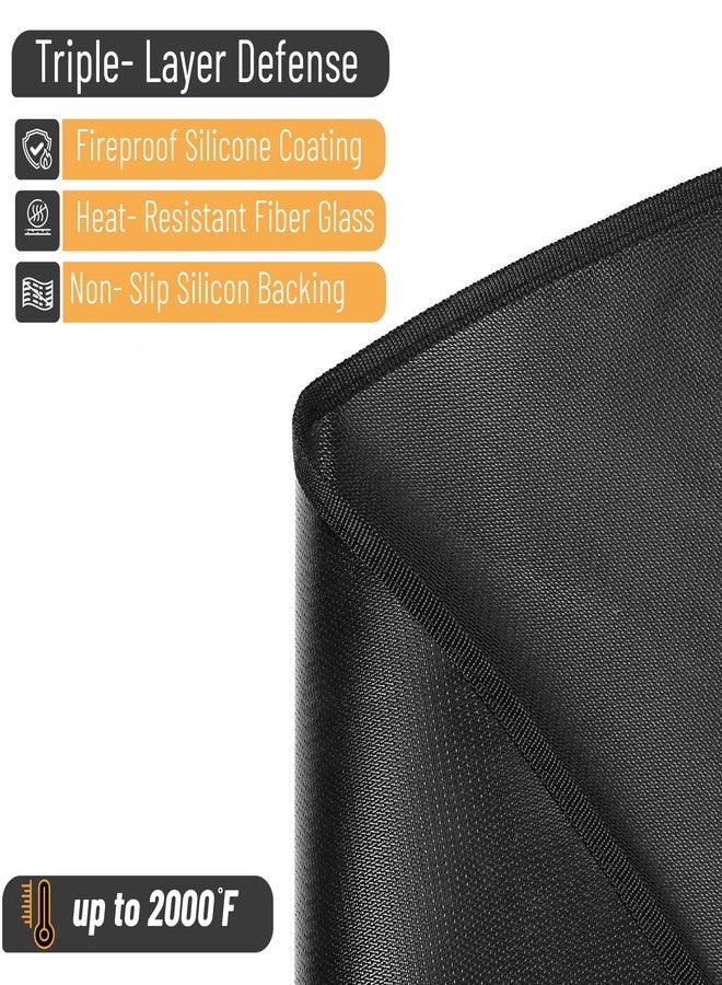 UNCO - Nonstick Grilling Mats for 22 Inch Blackstone Griddle, Resuable Cooking Mats for Grilling, BPA and PFOA Made of Four Layered Non-Itchy Silicone Coated Fberglass - Image 3