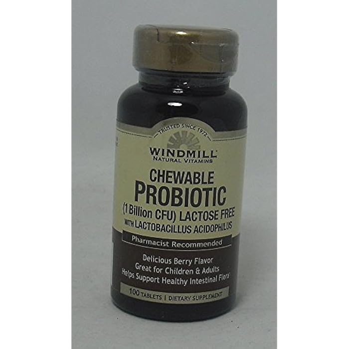 Windmill Probiotic Lactose Free Berry Chewables - 100 Count - Image 1